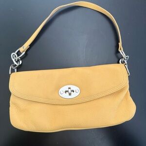 Yellow Leather Shoulder Bag